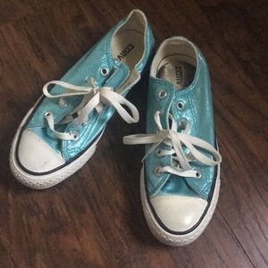 Blue Metallic Converse